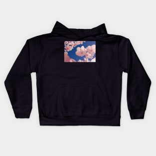 Cherry Blossom Illustration Kids Hoodie